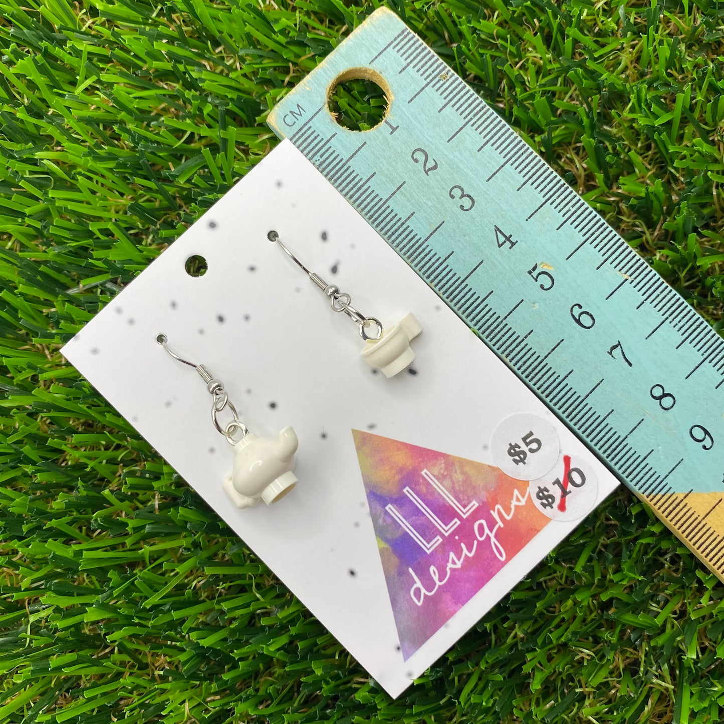 Tea Pot And Tea Cup Brick Hook Earrings Without Saucer - Super Lightweight!