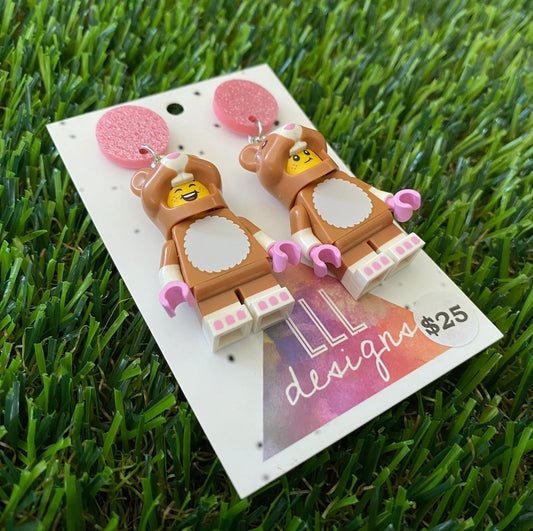 Hamster/Guinea Pig Costume Brick Character - Featuring Pink Glitter Acrylic Tops!