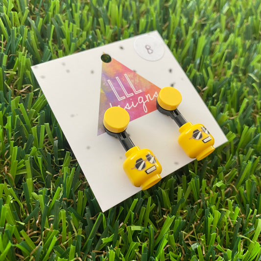 Brick Head Earrings - #8 Cool Calm Carlos