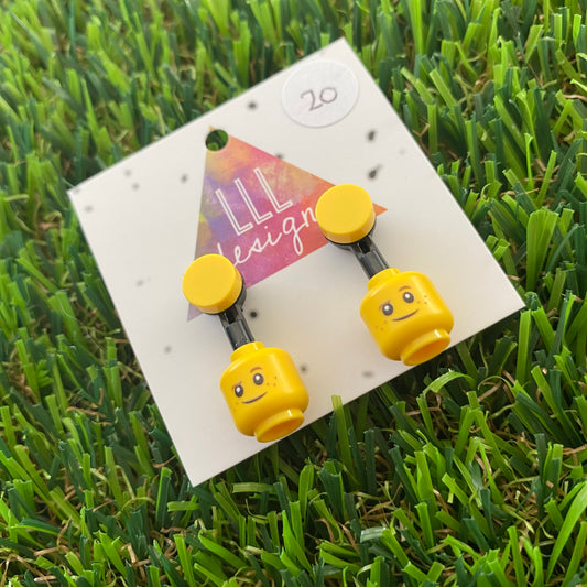 Brick Head Earrings - #20 Freckled Fred