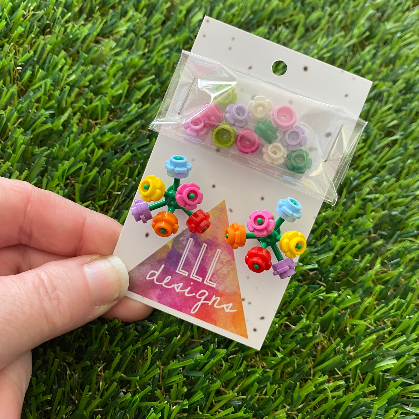 Mini Blooming Stud Earrings - #1 Six Rainbow Flowers with Twelve Additional Mixed Pastel Flowers - Get Creative and Stand out!