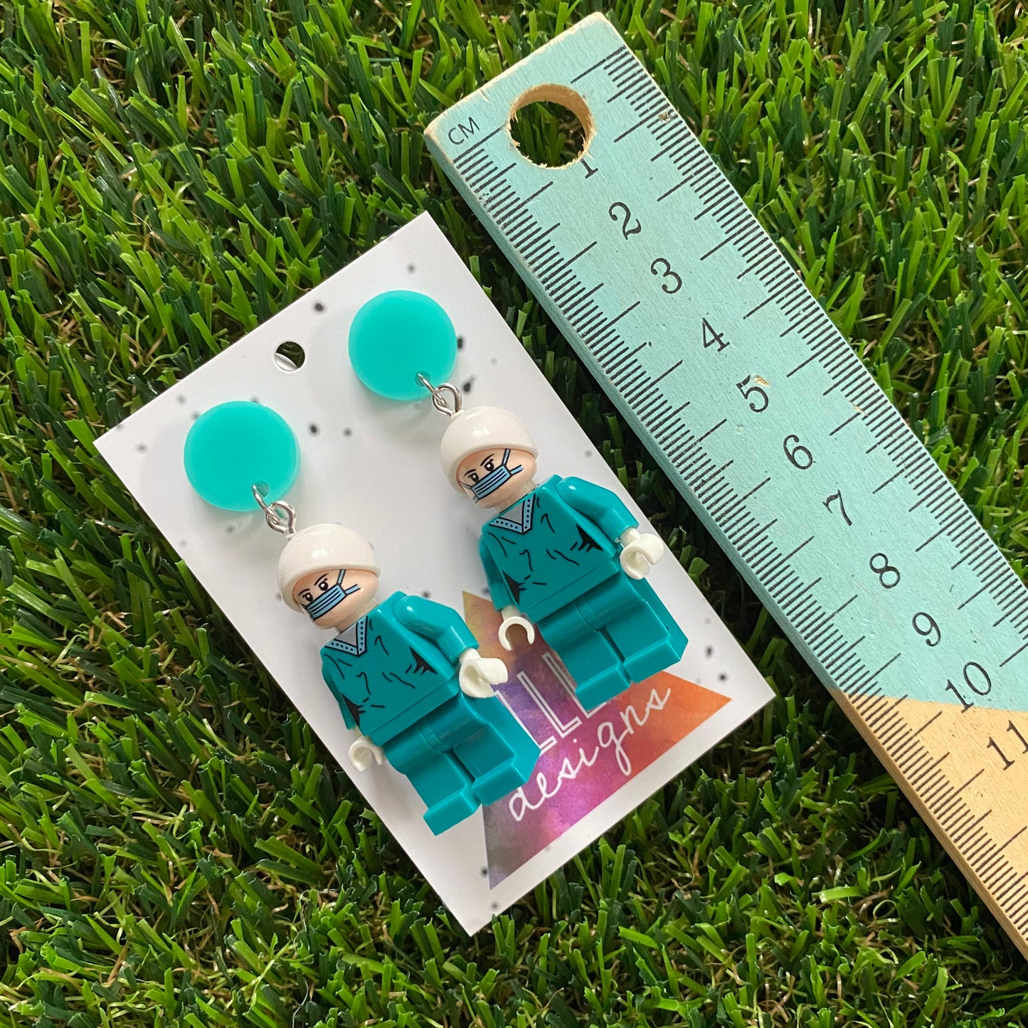 Brick People Earrings - #6 Surgeon Sam Dangle Earrings