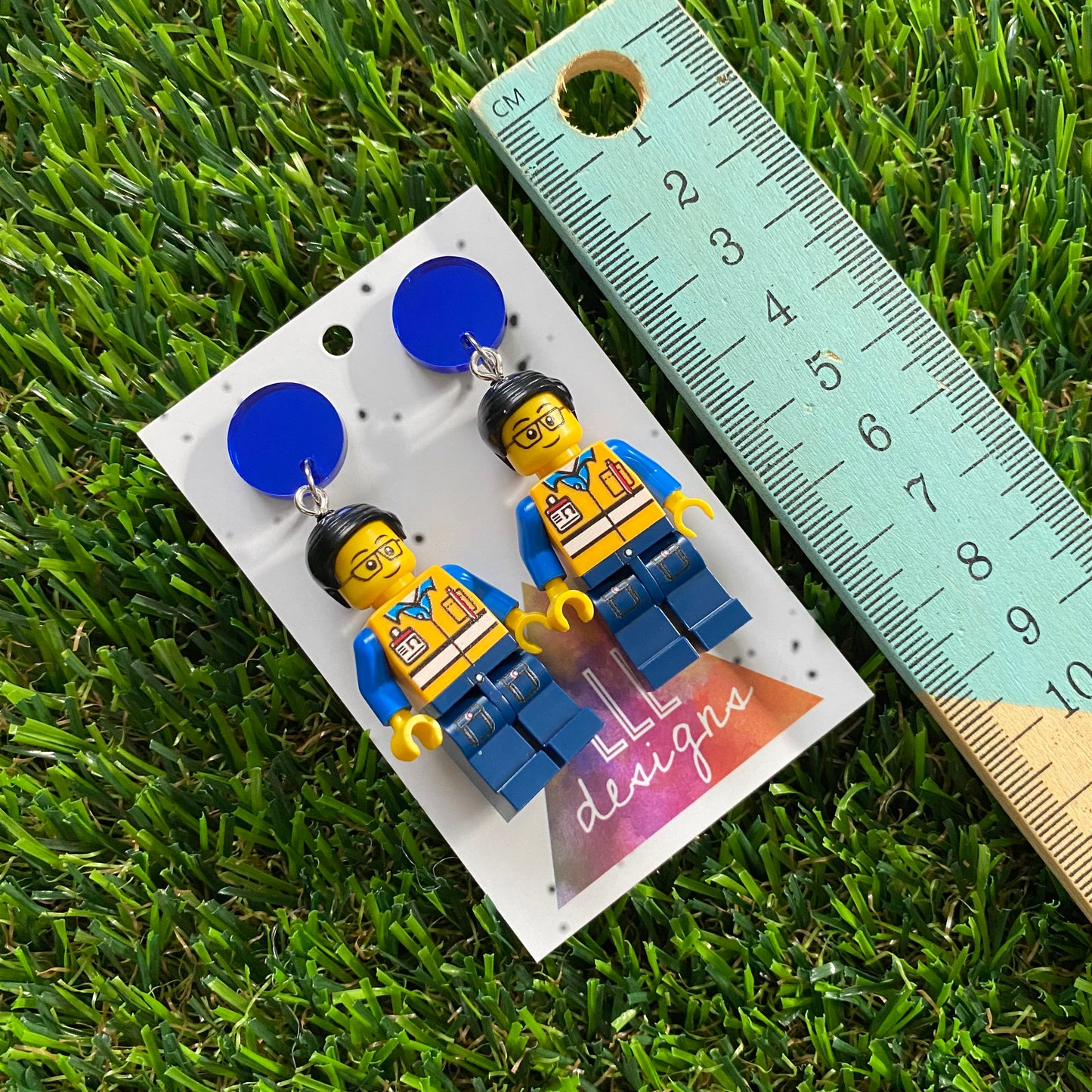 Brick People Earrings - #17 Engineer Edward Dangle Earrings
