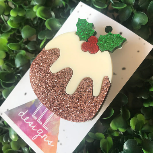 Christmas Pudding Statement Brooch!