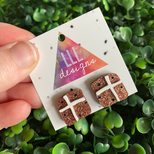 Hot Cross Bun Earrings. Who Doesn't NEED Hot Cross Bun Earrings in their LIVES! LOL ;)