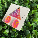 Easter Egg Earrings. Neon Speckled Easter Egg Stud Earrings. Add some POP to your lobes this Easter Season!!!