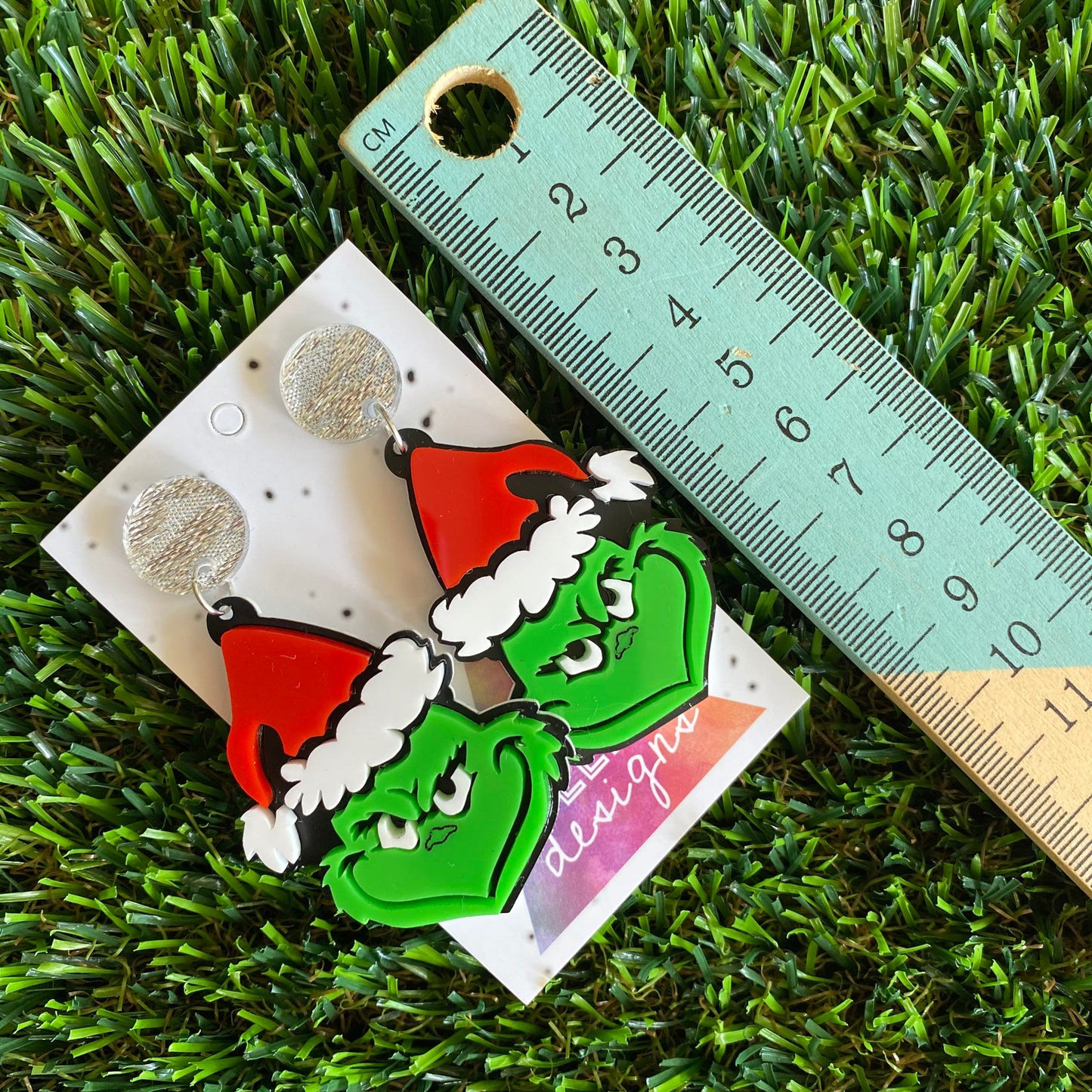 Grinch Christmas Dangle Earrings - Perfect for those who aren't into Christmas...LOL!
