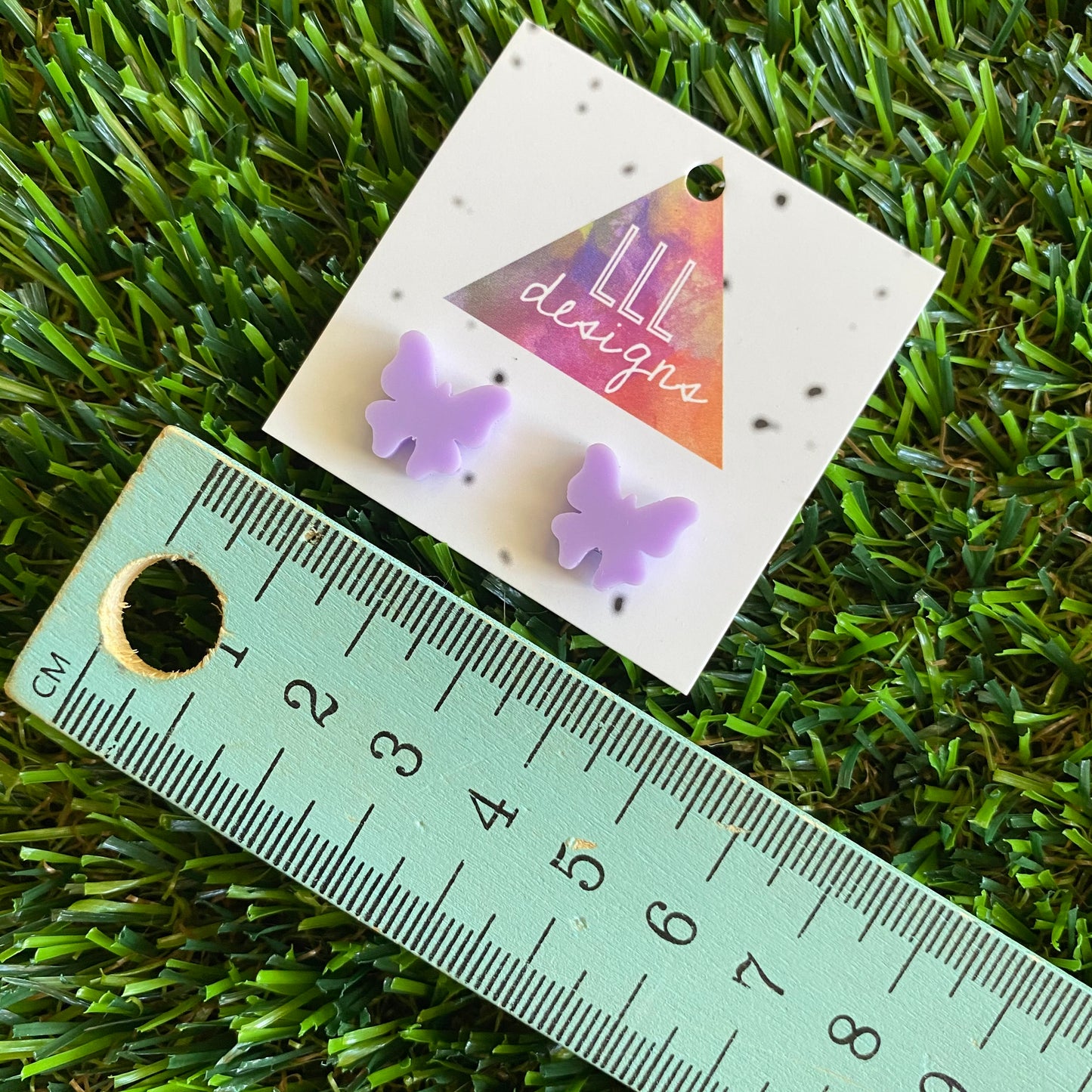 Butterfly Stud Earrings - Lavender Acrylic Butterfly Stud Earrings - The Perfect Little POP of Colour!