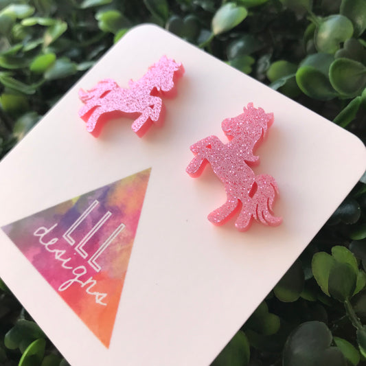 My Little Pony Glitter Stud Earrings - Statement Studs!