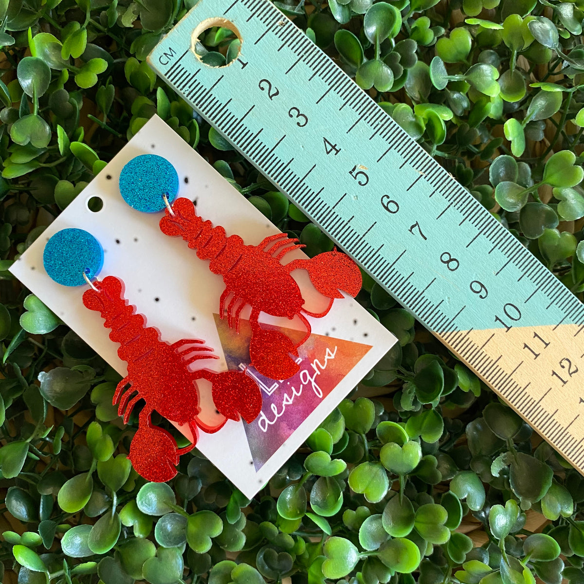 Living Large Lobster Statement Dangles - Medium Size :)