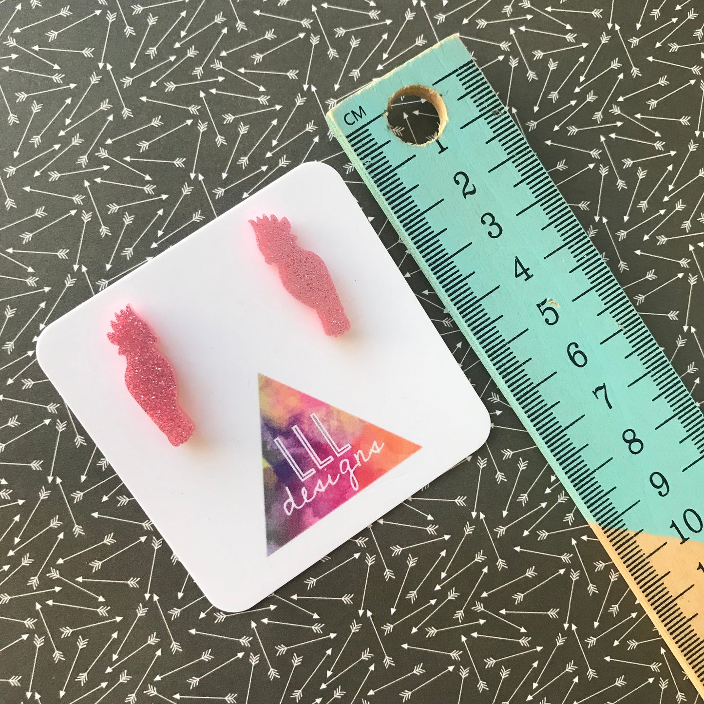 Glitter Galah Statement Stud Earrings - Australian Earrings!