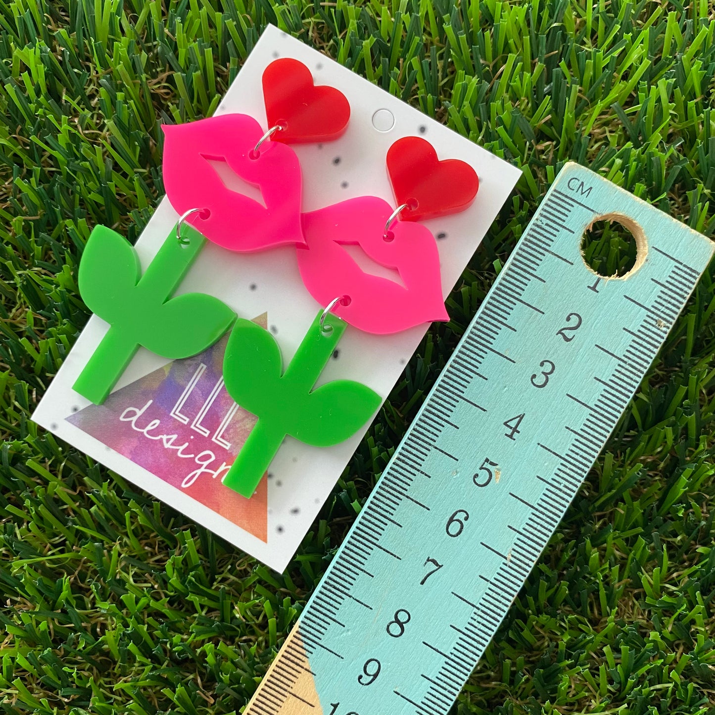 Blooming Kiss Statement Dangle Earrings - Live Bold!!!