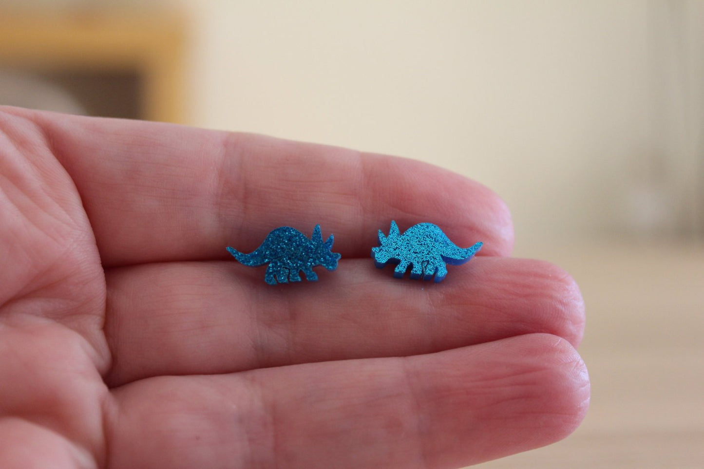 Totes Terrific Triceratops Stud - Earrings. Dinosaur Earrings. Dino Love. Life's too short to wear boring Jewellery. Fun Earrings. Quirky.
