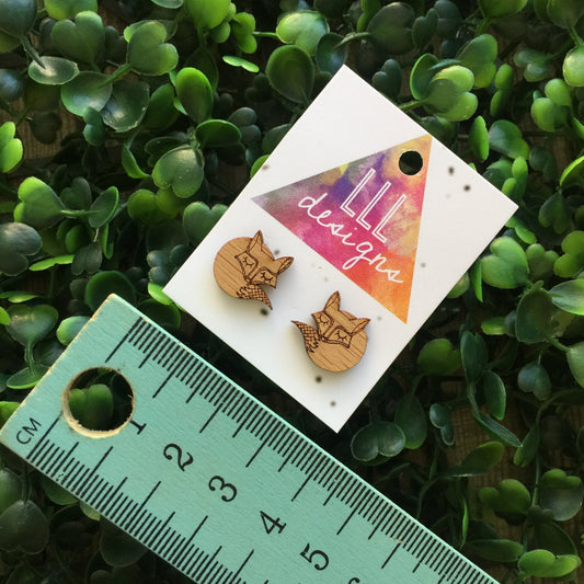 Crazy Cute Sleepy Fox Earrings. Itty Bitty Fox Earrings. Foxy Earrings. Animal Earrings. Life's too short to wear boring Jewellery.