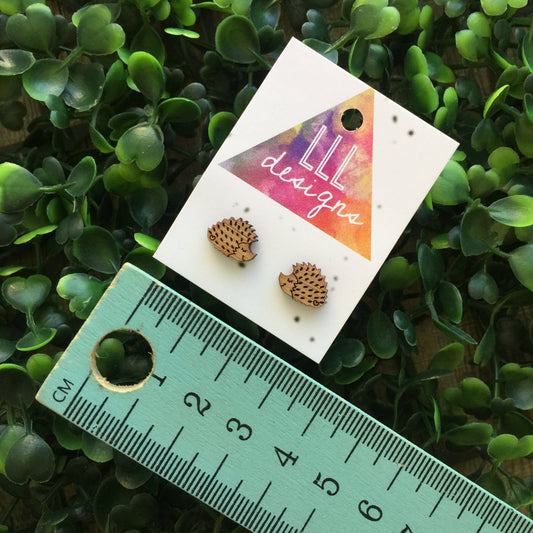 Teeney Tiny Hedgehog Stud Earrings. Hedgehog love. I love Hedgehogs. Life's too short to wear boring Jewellery. Fun Earrings. Quirky Style.