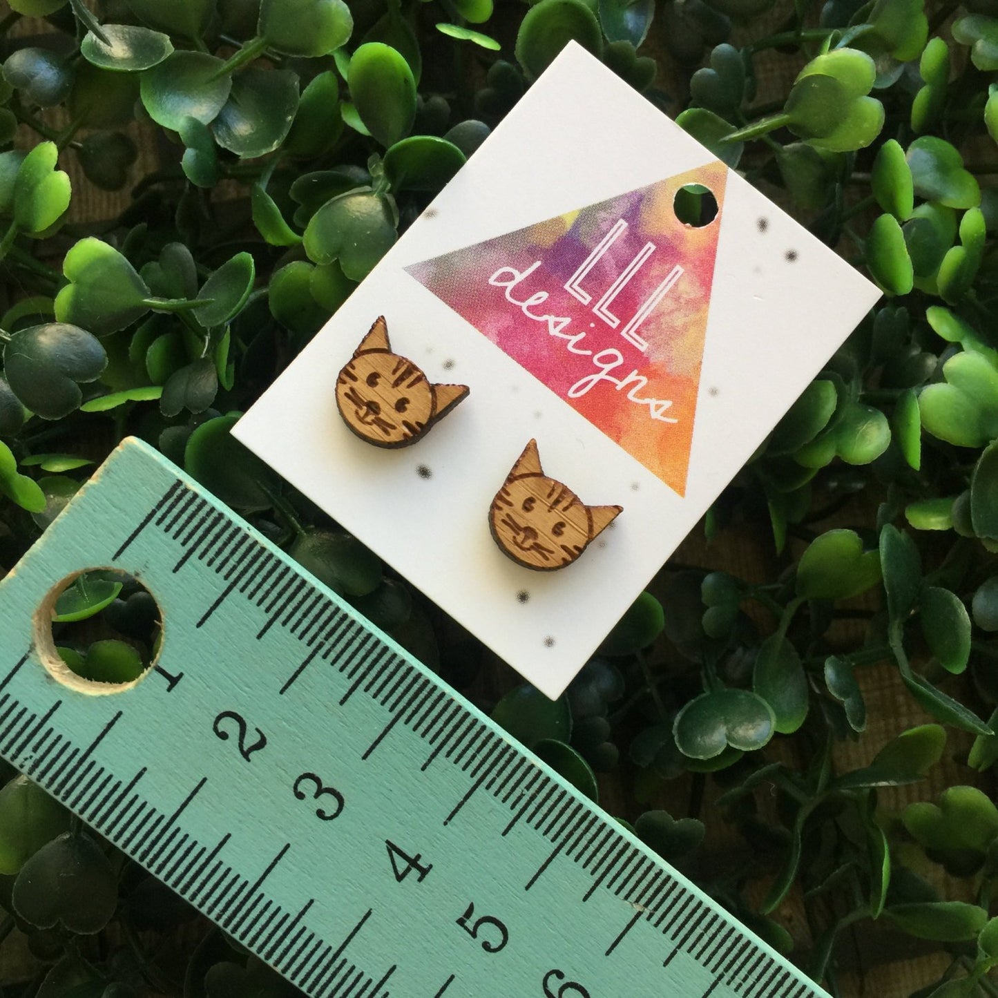 Dexter Kitty Cat Earrings. Named after my gorgeous Ocicat Dexter (with his huge ears). Crazy Cat Lady.