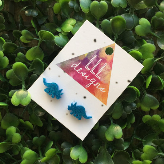 Totes Terrific Triceratops Stud - Earrings. Dinosaur Earrings. Dino Love. Life's too short to wear boring Jewellery. Fun Earrings. Quirky.