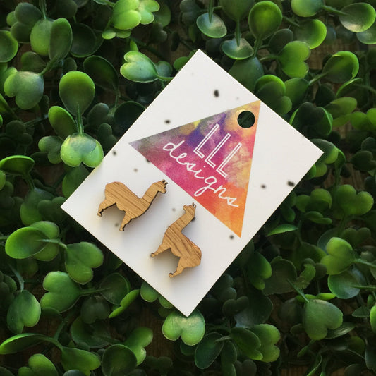 Tiny Llama Earrings/Studs. Alpaca Earrings. Llama Love. Tiny animal earrings/studs. Laser Cut Llama studs/earrings