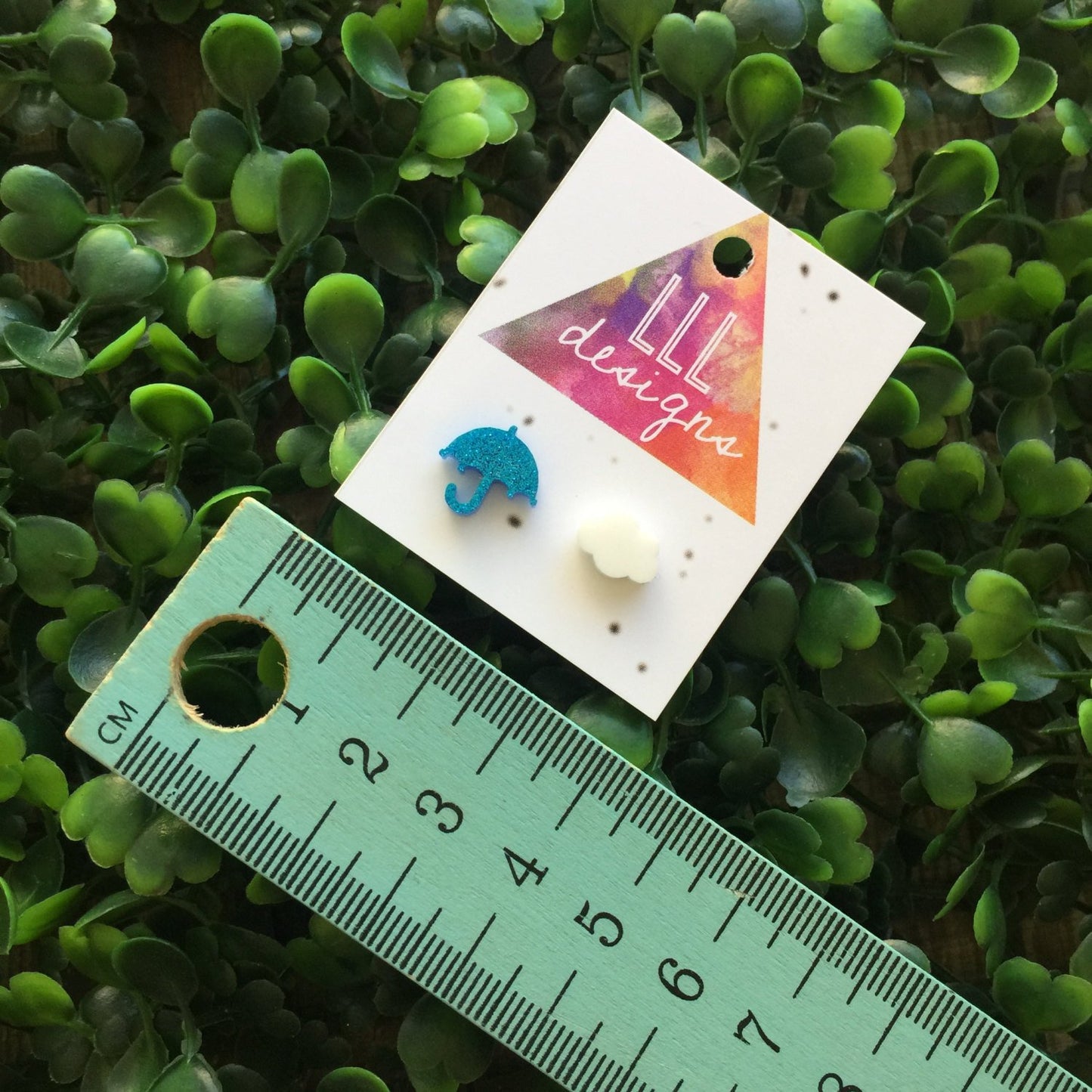 Super Cute Rainy Day Stud Earrings. Umbrella Earrings. Cloud Earrings. Quirky Earrings. Life's too short to wear boring Jewellery.