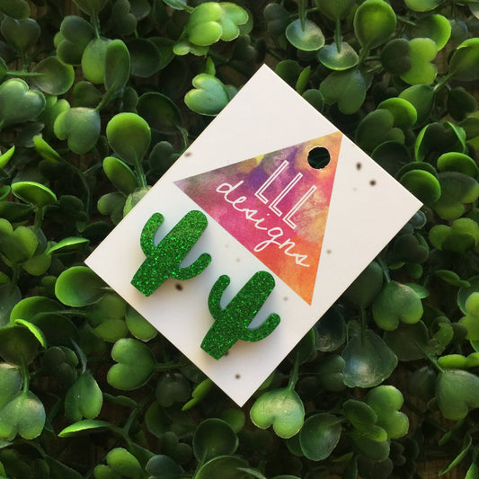 Super Cute Cactus Stud Earrings! Laser Cut Acrylic Cactus Earrings/Studs. Laser Cut Bamboo Earrings/Studs. Handmade Earrings/Studs