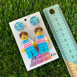 Crazy Cat Man Brick Character - Featuring Blue Shatter Tops!