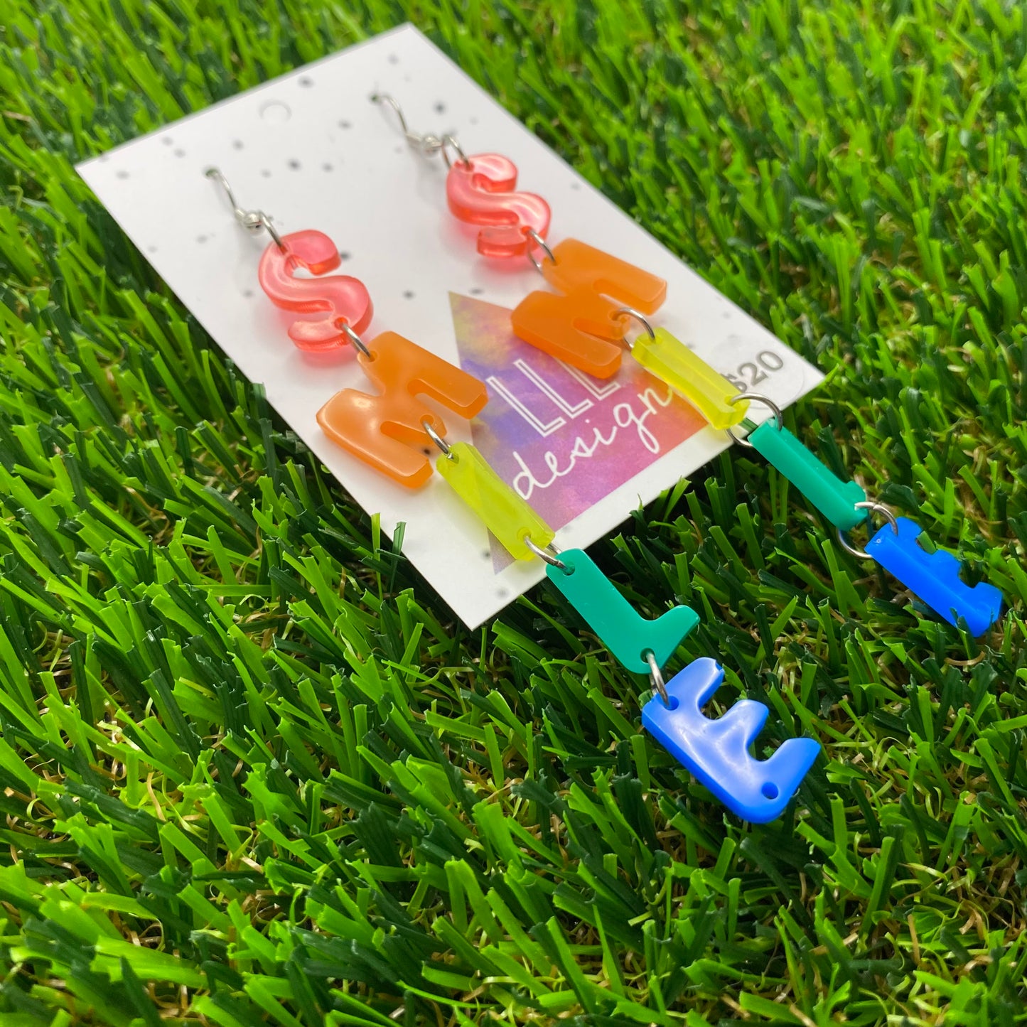 Resin Earrings - Smile Dangle Earrings Featuring a Hook Top! #Version2