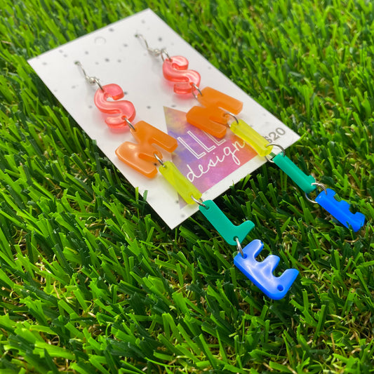 Resin Earrings - Smile Dangle Earrings Featuring a Hook Top! #Version2