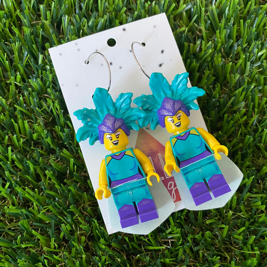 Cabaret Singer Brick Character - Featuring Surgical Stainless Steel Silver Hoops!