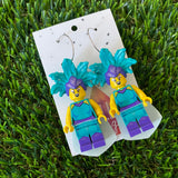 Cabaret Singer Brick Character - Featuring Surgical Stainless Steel Silver Hoops!