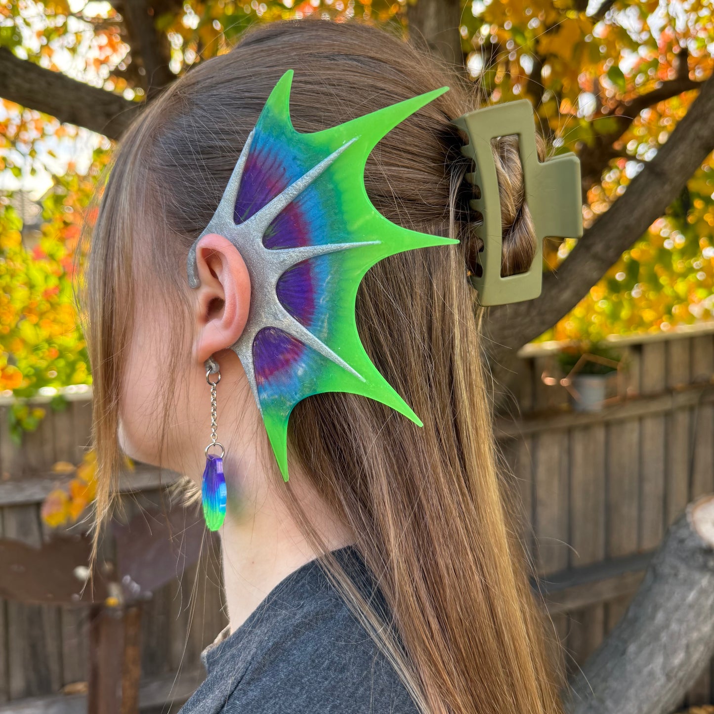 Ear Wings - Whimsical Creations Resin Fantasy Ear Cuffs - Inara