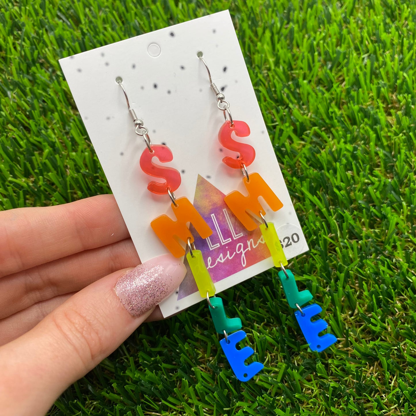 Resin Earrings - Smile Dangle Earrings Featuring a Hook Top! #Version2