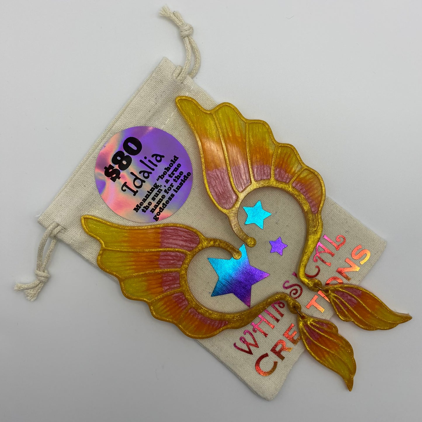 Ear Wings - Whimsical Creations Resin Fantasy Ear Cuffs - Idalia