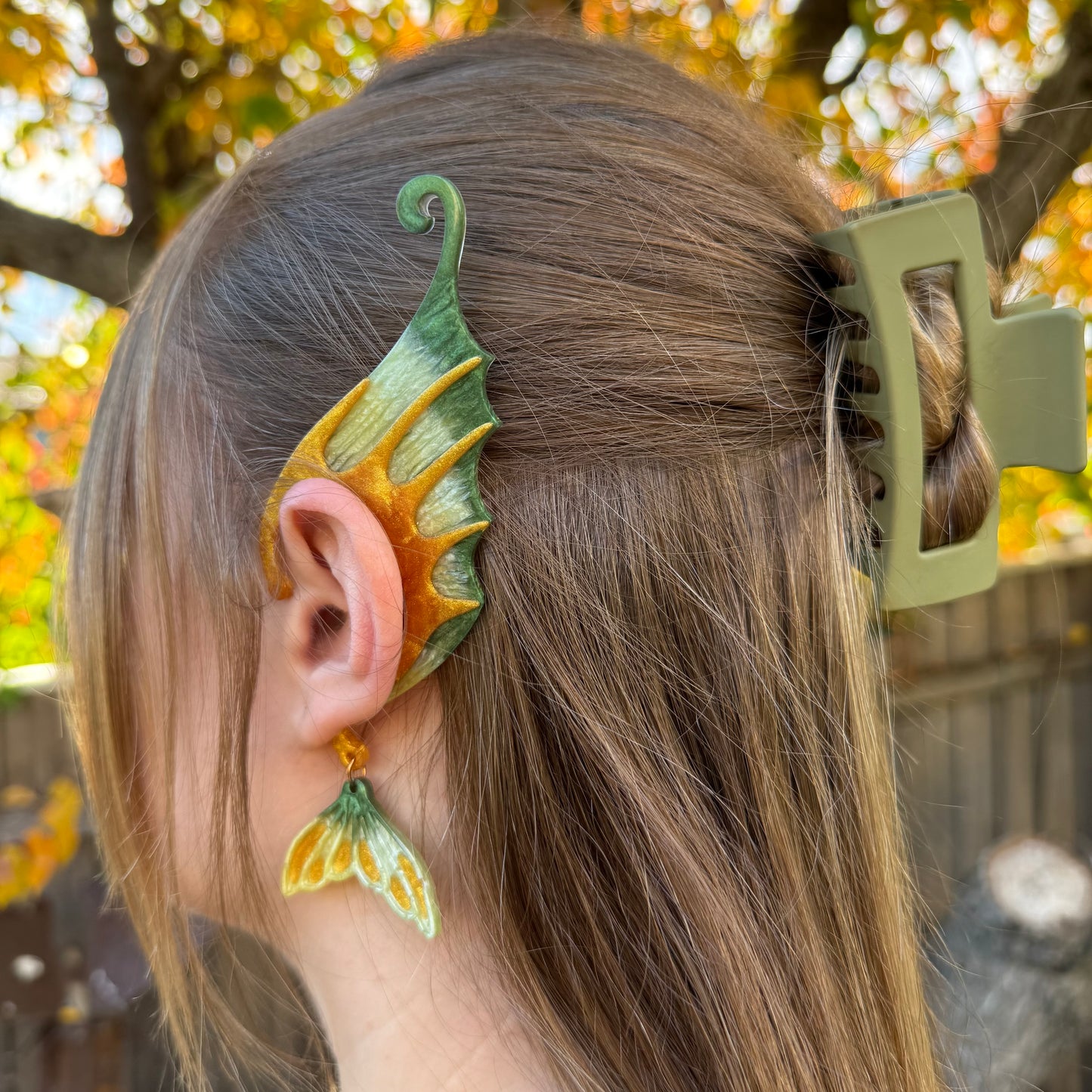 Ear Wings - Whimsical Creations Resin Fantasy Ear Cuffs - Orla