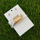 Strong Caped Hero Brick Character Dangle Earrings and Accessories - Featuring Blue Glitter Tops!