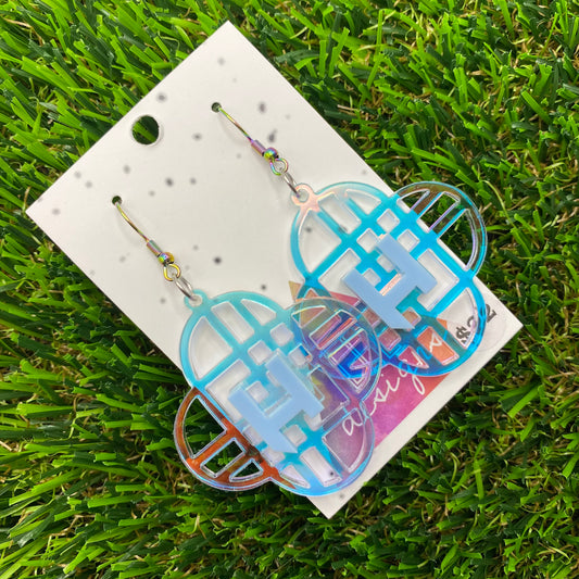 KPOP Iridescent Hunters Rainbow Hook Earrings!