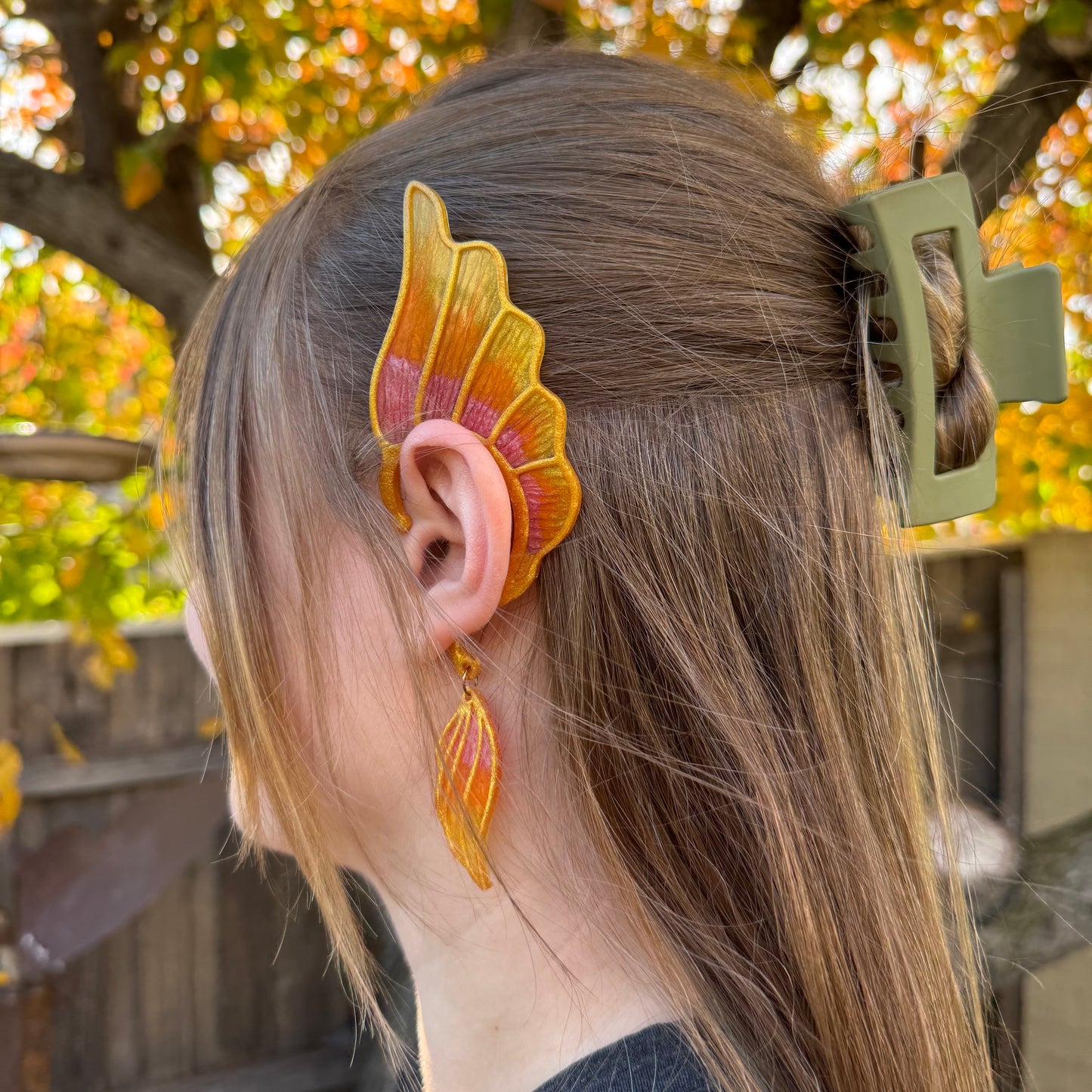 Ear Wings - Whimsical Creations Resin Fantasy Ear Cuffs - Idalia