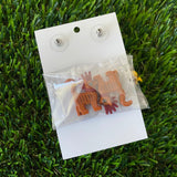 Warrior Cat Lady Brick Character with Additional Punk Cat Accessories - Featuring Brown Glitter Tops!