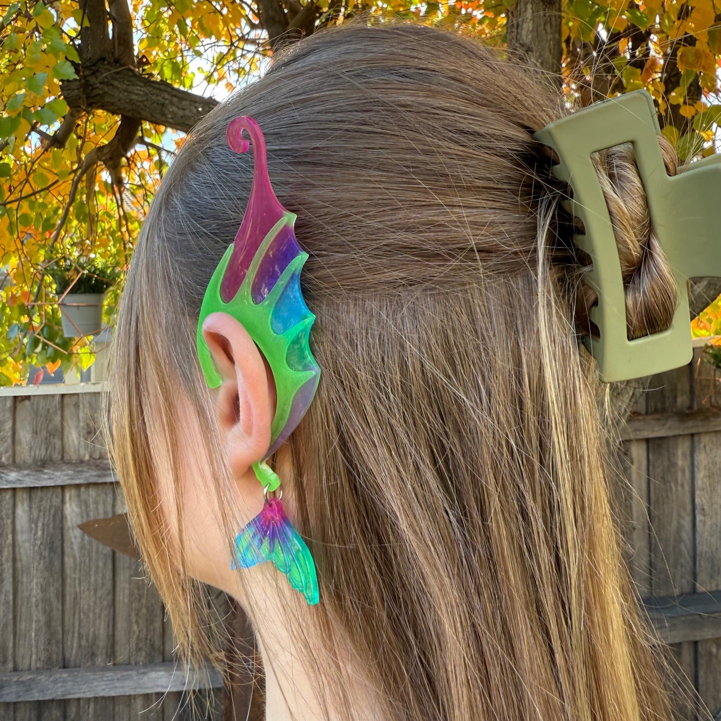 Ear Wings - Whimsical Creations Resin Fantasy Ear Cuffs - Juniper