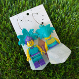 Cabaret Singer Brick Character - Featuring Surgical Stainless Steel Silver Hoops!