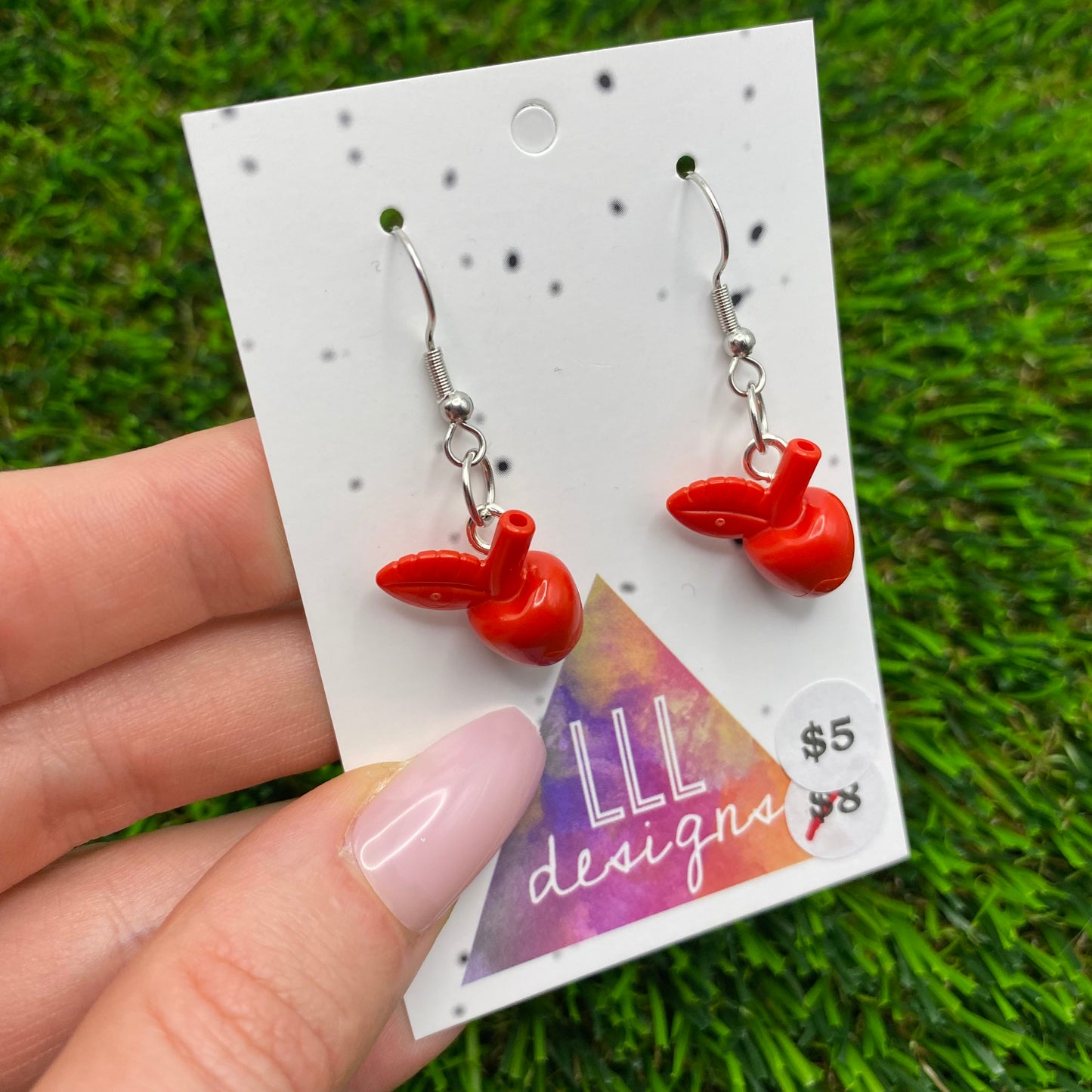 Apple Brick Hook Earrings - Super Lightweight!