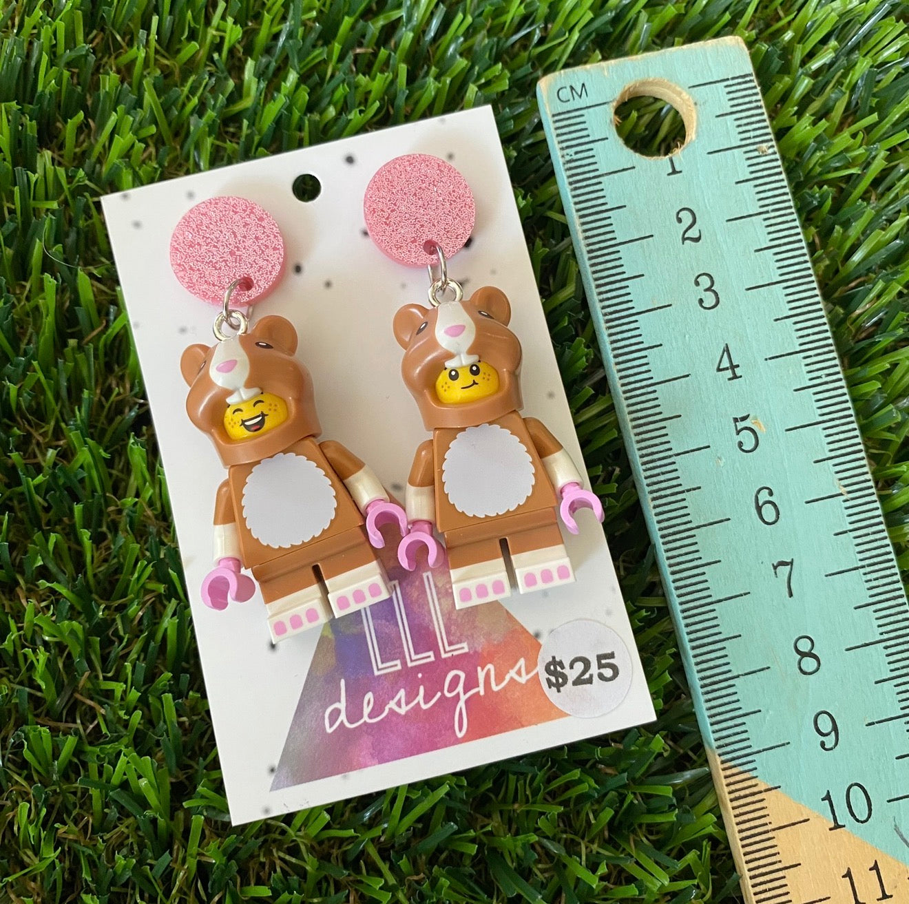 Hamster/Guinea Pig Costume Brick Character - Featuring Pink Glitter Acrylic Tops!
