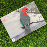 Gang Gang Cockatoo Brooch - Imperfect Sale #3 - Detailed Hand Painted Acrylic Bird Brooch.