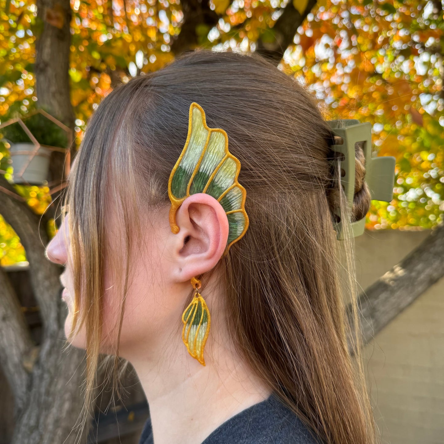 Ear Wings - Whimsical Creations Resin Fantasy Ear Cuffs - Alula