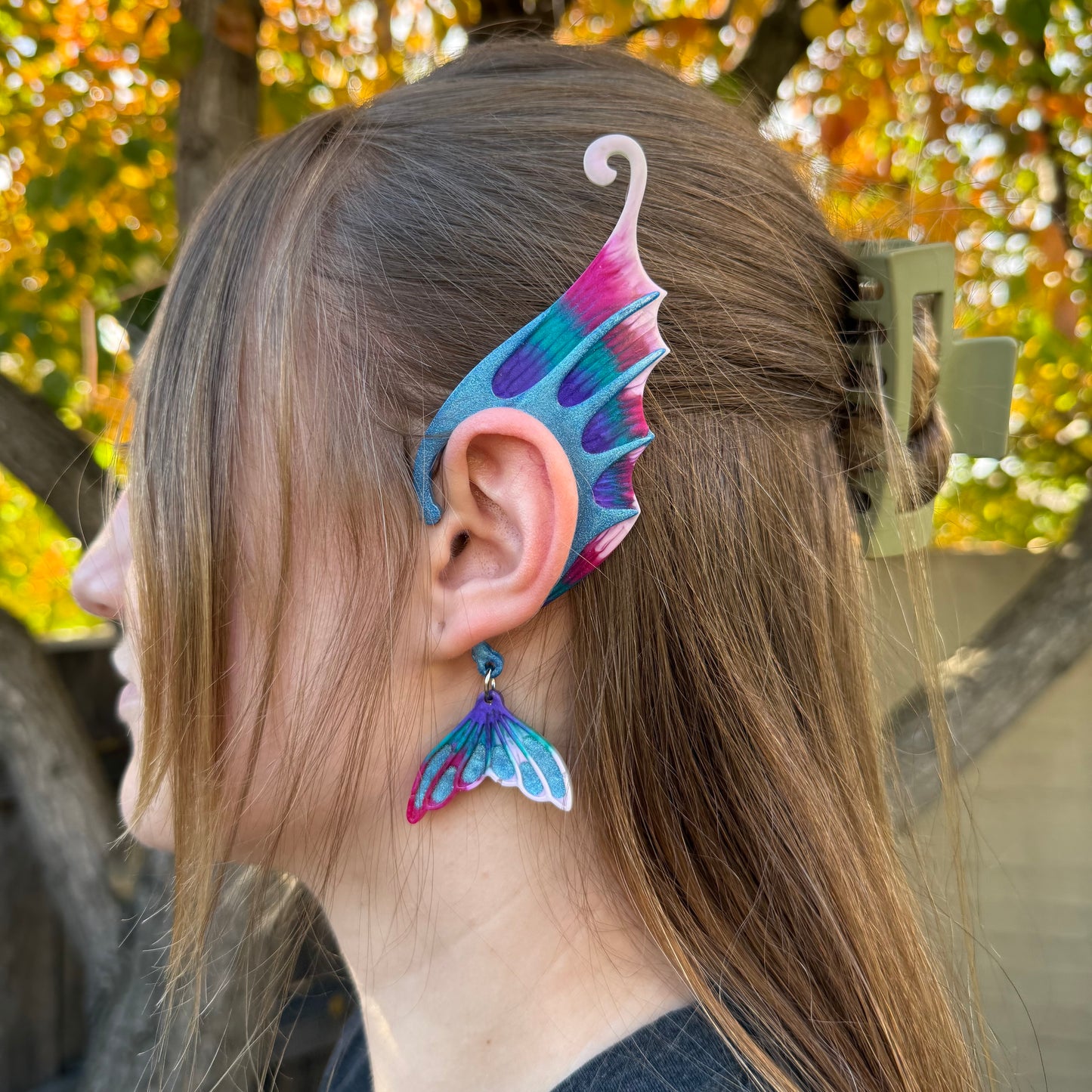 Ear Wings - Whimsical Creations Resin Fantasy Ear Cuffs - Seraphina