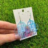 KPOP Iridescent Hunters Rainbow Hoop Earrings!
