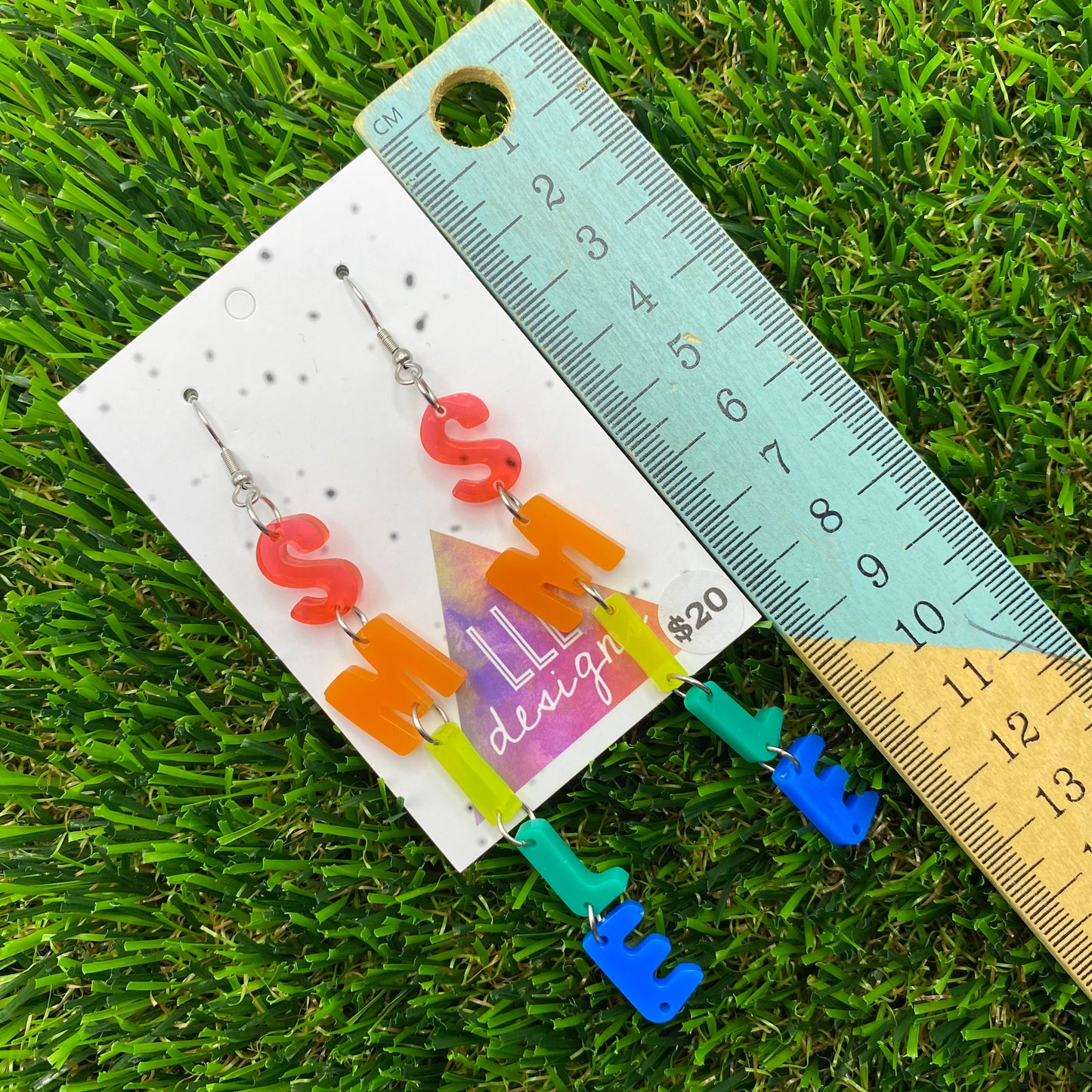 Resin Earrings - Smile Dangle Earrings Featuring a Hook Top! #Version2