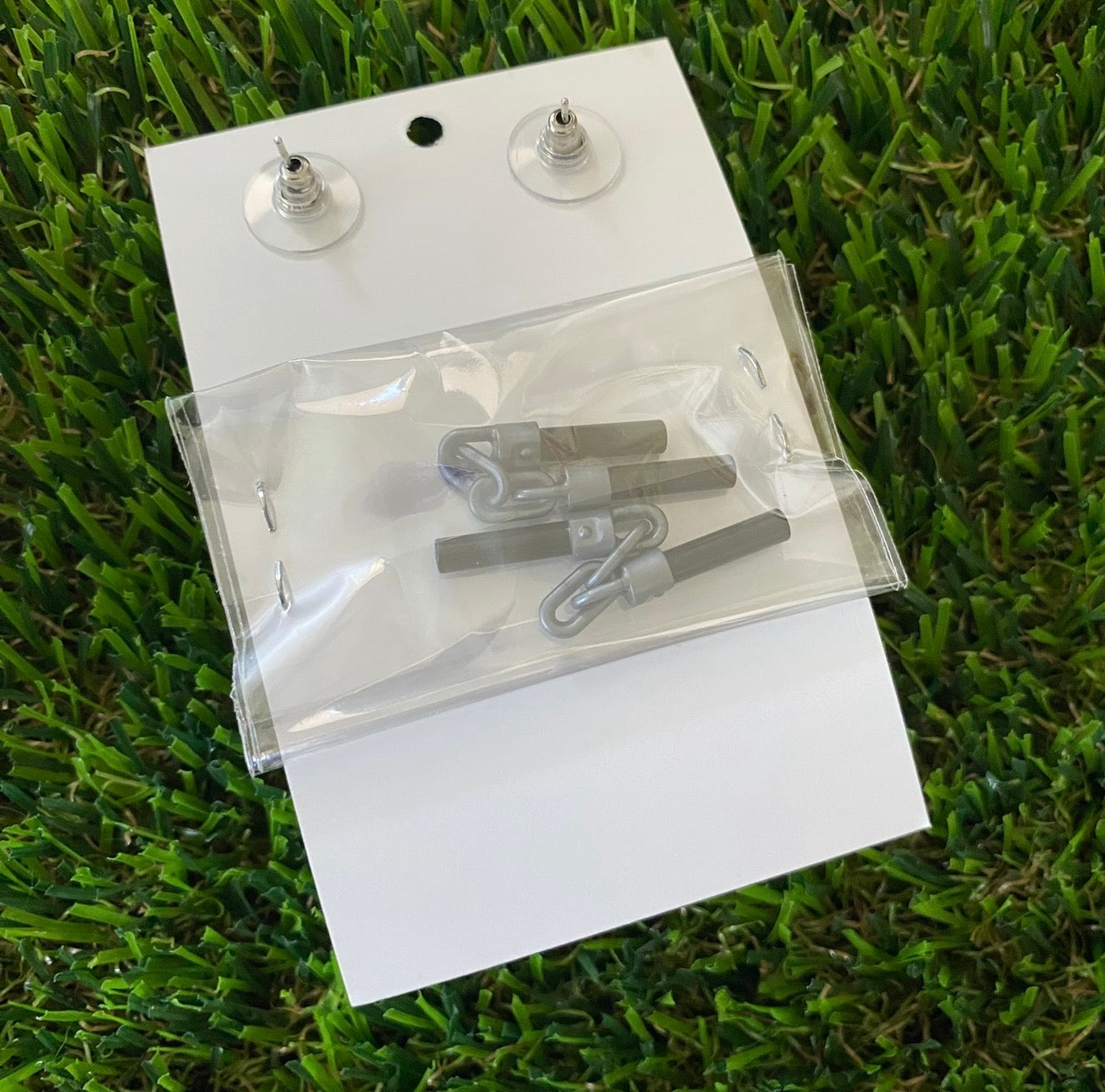 Karate Student Brick Character With Nunchucks Accessory - Featuring Black Glitter Acrylic Tops!