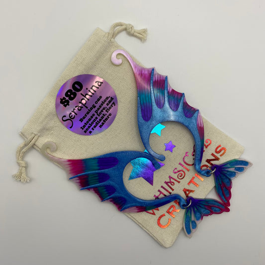 Ear Wings - Whimsical Creations Resin Fantasy Ear Cuffs - Seraphina