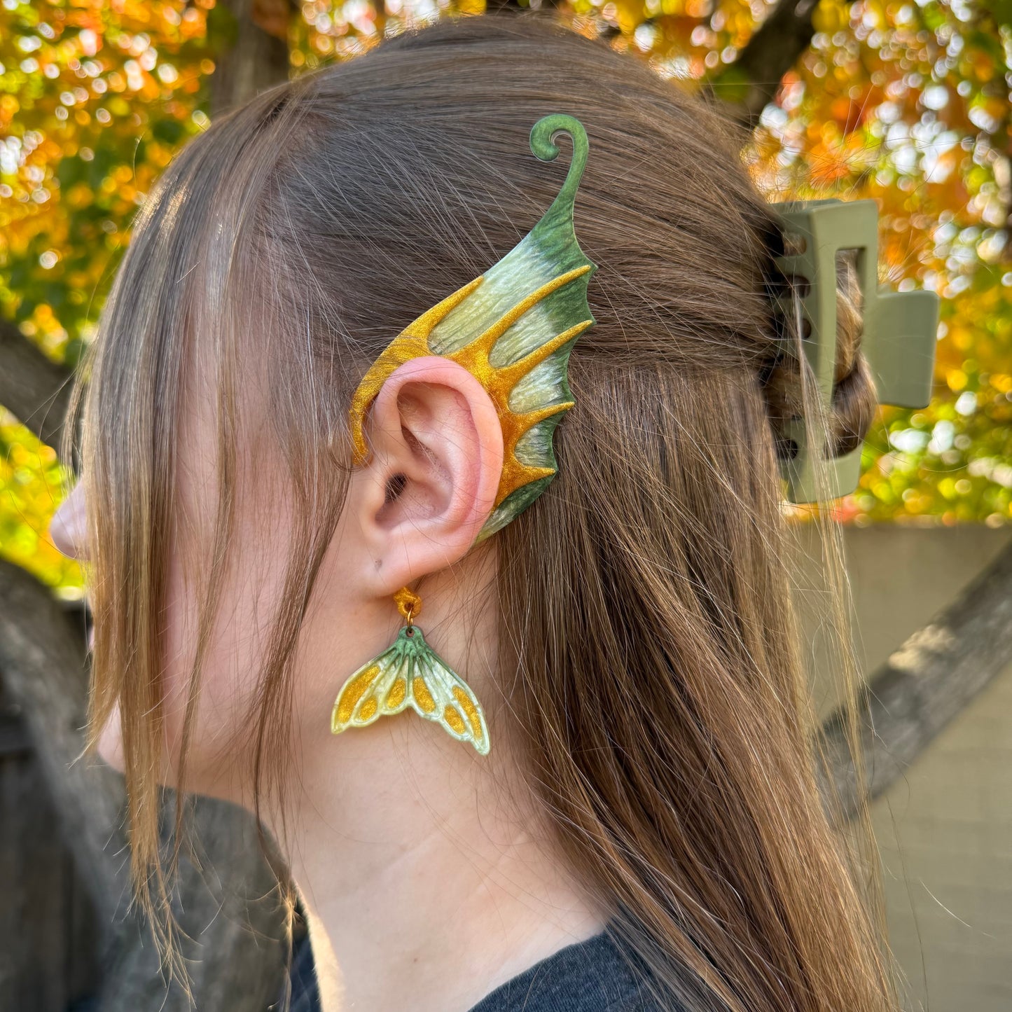Ear Wings - Whimsical Creations Resin Fantasy Ear Cuffs - Orla