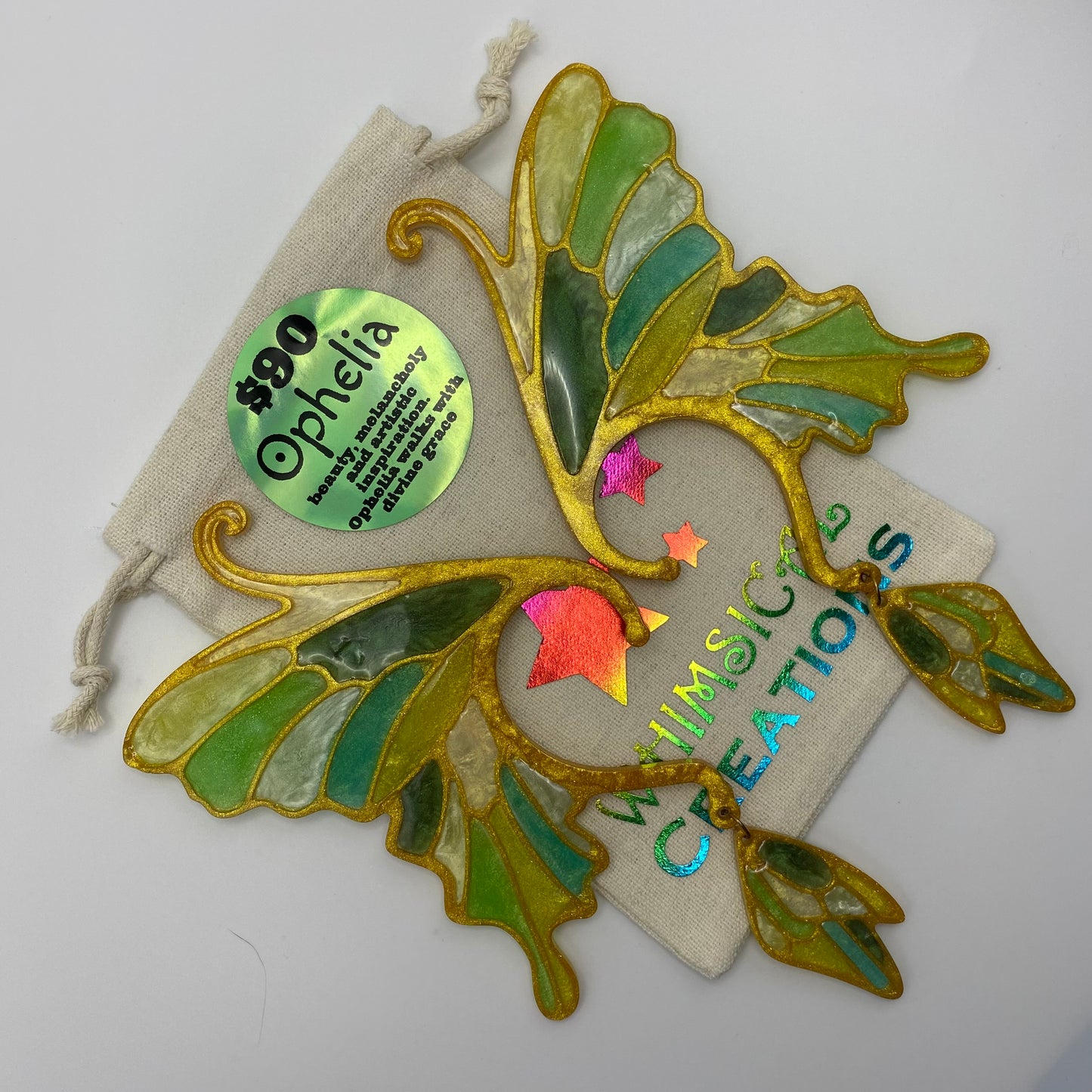 Ear Wings - Whimsical Creations Resin Fantasy Ear Cuffs - Ophelia